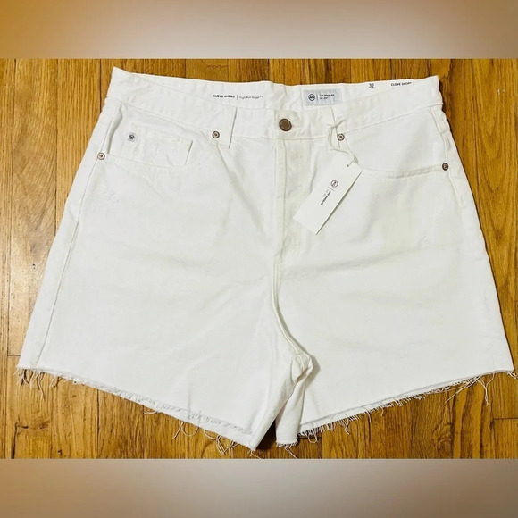 AG Clove Short HIGH-RISE BAGGY FIT in MODERN WHITE DESTRUCTED - Picture 7 of 9